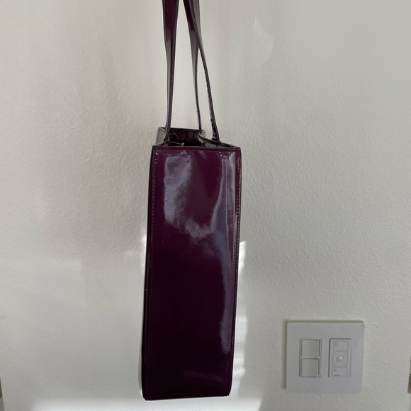 Authentic CHANEL Eggplant Purple Patent Gorgeous Tote Bag - Picture 10 of 10